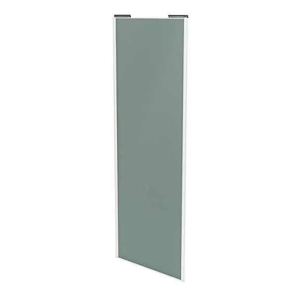 meilleur service Castorama Porte De Placard Coulissante Vert De Gris Avec Cadre Blanc GoodHome Arius H. 248,5 X L. 92.2 Cm 1