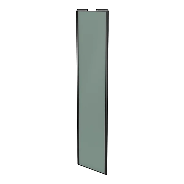 Castorama Porte De Placard Coulissante Vert De Gris Avec Cadre Noir GoodHome Arius H. 248,5 X L. 62.2 Cm qualité supérieure 1