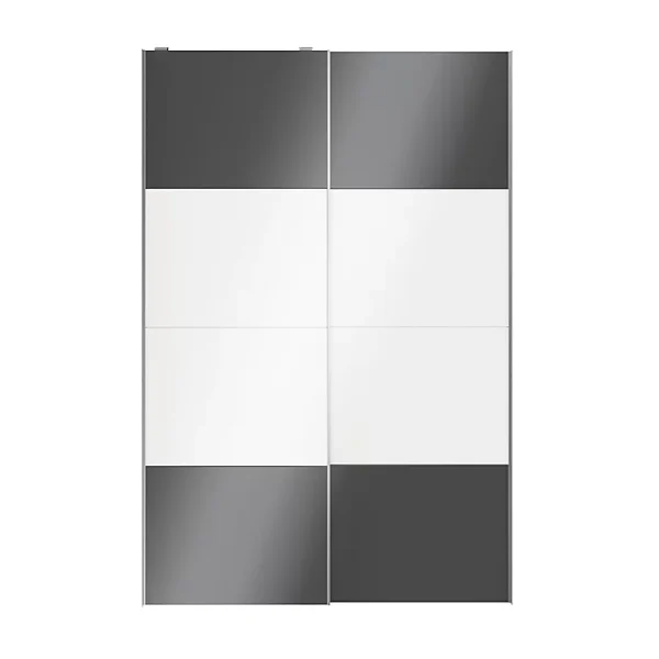 Castorama Portes De Placard Coulissantes 2 Vantaux Panneaux Blancs Brillants Et Anthracite Brillants GoodHome Atomia H. 225 X L. 150 X ép. 5,5 Cm Retour gratuit en magasin. 1