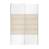 outlet Castorama Portes De Placard Coulissantes 2 Vantaux Panneaux Blancs Brillants Et Effet Chêne GoodHome Atomia H. 225 X L. 150 X ép. 5,5 Cm 7