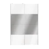 grande promotion Castorama Portes De Placard Coulissantes 2 Vantaux Panneaux Blancs Brillants Et Miroir GoodHome Atomia H. 225 X L. 150 X ép. 5,5 Cm 5