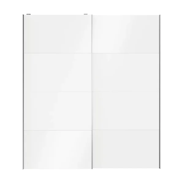 Castorama Portes De Placard Coulissantes 2 Vantaux Panneaux Blancs Et Blancs Brillants GoodHome Atomia H. 225 X L. 200 X ép. 5,5 Cm magasin pour 1