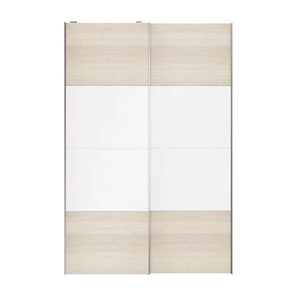 Castorama Portes De Placard Coulissantes 2 Vantaux Panneaux Blancs Et Effet Chêne GoodHome Atomia H. 225 X L. 150 X ép. 5,5 Cm soldes 1