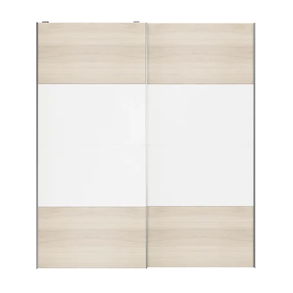 Castorama Portes De Placard Coulissantes 2 Vantaux Panneaux Blancs Et Effet Chêne GoodHome Atomia H. 225 X L. 200 X ép. 5,5 Cm boutique en ligne france 1