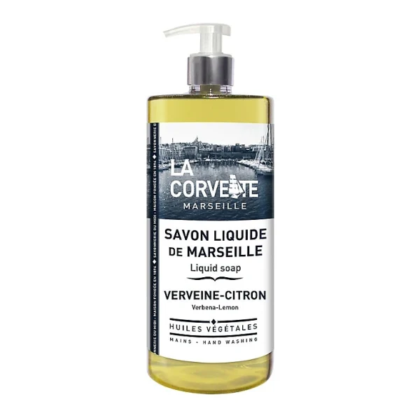 Castorama Savon De Marseille Liquide La Corvette Savonnerie Du Midi Verveine Citron 1L en solde 1