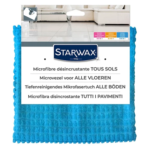 magasin solde Castorama Serpillère Microfibre Désincrustante Starwax Bleu L.70 X L.50 Cm 1