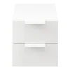 Castorama Table De Chevet Blanche 2 Tiroirs GoodHome Atomia H. 37,5 X L. 37,5 X P. 45 Cm Nouvelle Collection 5