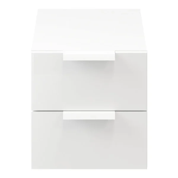 Castorama Table De Chevet Blanche 2 Tiroirs GoodHome Atomia H. 37,5 X L. 37,5 X P. 45 Cm Nouvelle Collection 1