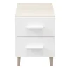 Castorama Table De Chevet Sur Pieds Blanche Et Effet Chêne 2 Tiroirs GoodHome Atomia H. 48,5 X L. 37,5 X P. 45 Cm Pas Cher Magasin Soldes 5