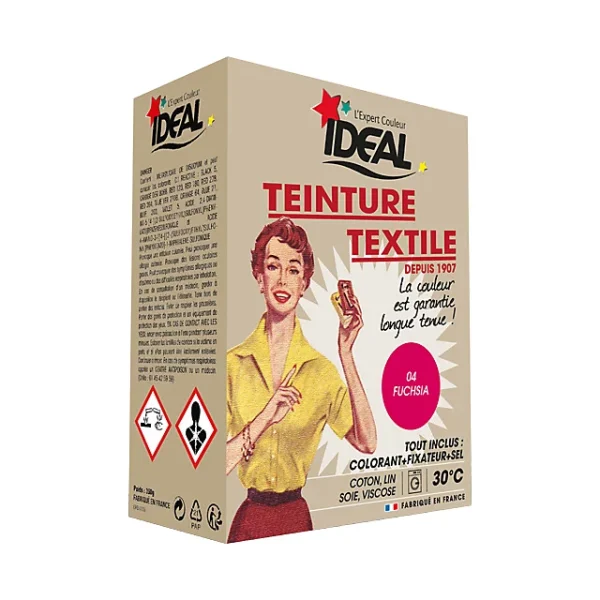 Top ventes Castorama Teinture Textile Vintage Fuschia Idéal 350g 1