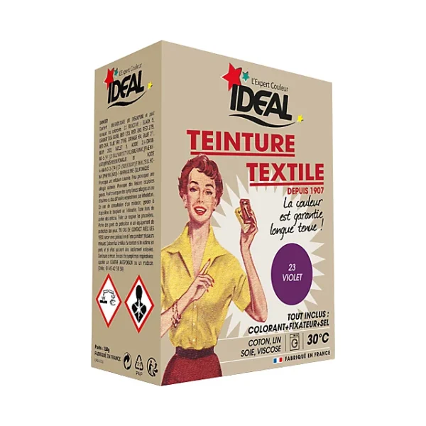 Castorama Teinture Textile Vintage Violet Idéal 350g à prix imbattables 1