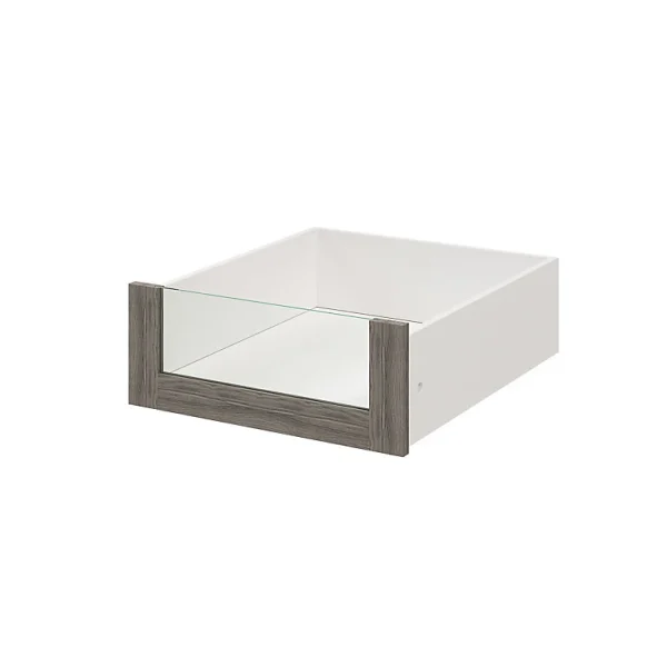 Castorama Tiroir Intérieur Avec Façade Verre Effet Chêne Grisé GoodHome Atomia H. 17 X L. 46,4 X P. 50 Cm excellent qulity 1